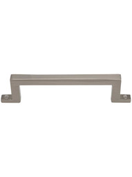 Campaign Bar Cabinet Pull - 3 3/4 inch Center-to-Center in Brushed Nickel.